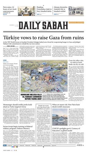 Cover of Daily Sabah (Turkey)