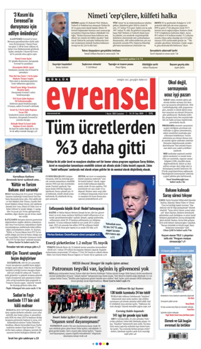 Cover of Evrensel Gazetesi