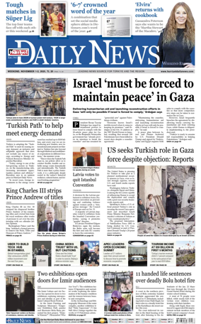 Cover of Hurriyet Daily News & Economic Review