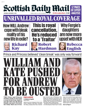 Cover of Scottish Daily Mail