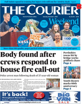 Cover of The Courier & Advertiser (Perth and Perthshire Edition)