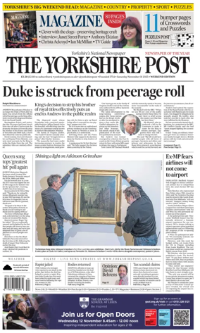 Cover of Yorkshire Post