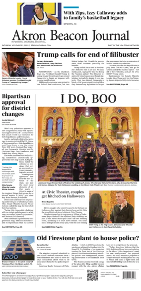 Cover of Akron Beacon Journal