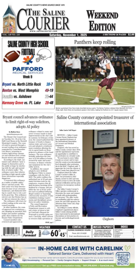 Cover of The Saline Courier Weekend