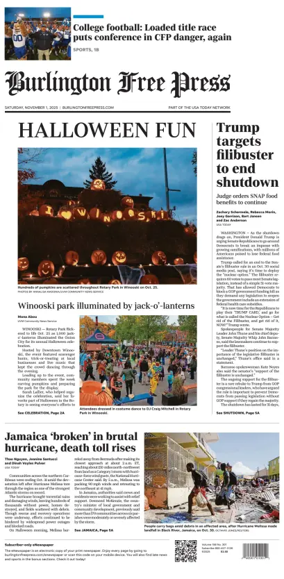 Cover of Burlington Free Press