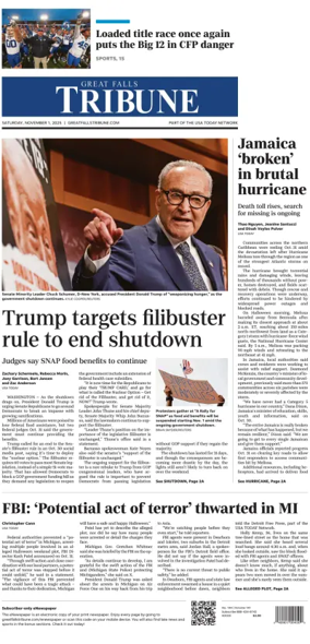 Cover of Great Falls Tribune
