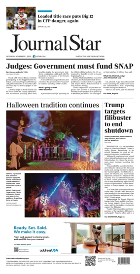 Cover of Journal Star (Peoria)