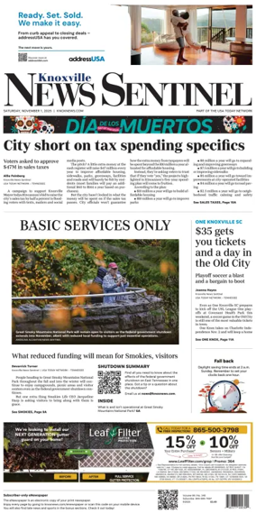Cover of Knoxville News Sentinel