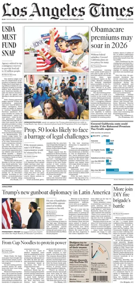 Cover of Los Angeles Times