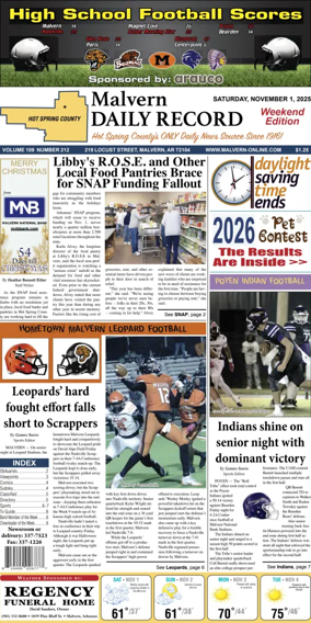 Cover of Malvern Daily Record