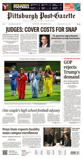 Cover of Pittsburgh Post-Gazette