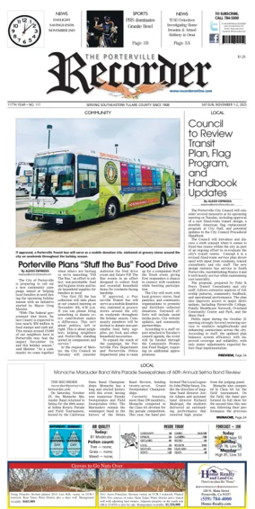 Cover of Porterville Recorder