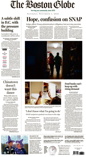Cover of The Boston Globe