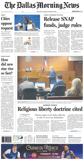 Cover of The Dallas Morning News