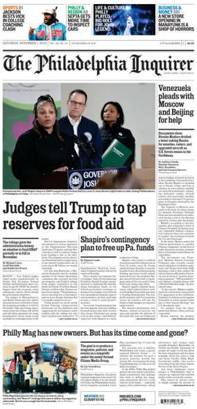 Cover of The Philadelphia Inquirer (South Jersey edition)