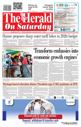 Cover of The Herald (Zimbabwe)