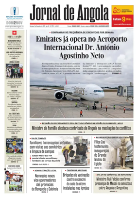 Cover of Jornal de Angola