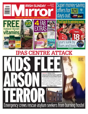 Cover of Irish Sunday Mirror