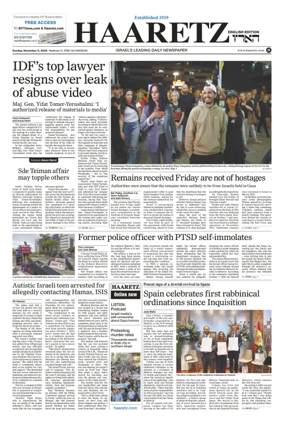 Cover of Haaretz english edition