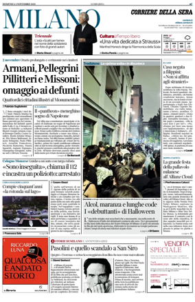 Cover of Corriere della Sera (Milano)