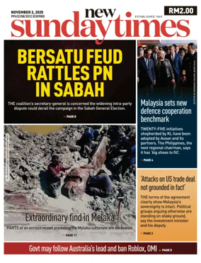 Cover of New Straits Times