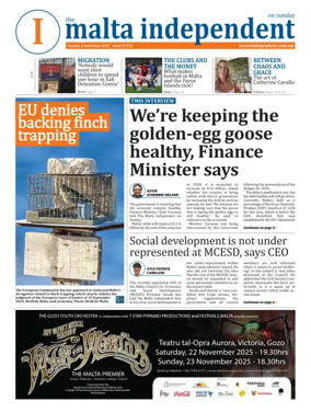 Cover of The Malta Independent on Sunday