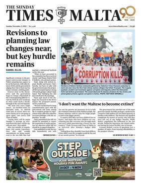 Cover of The Sunday Times of Malta