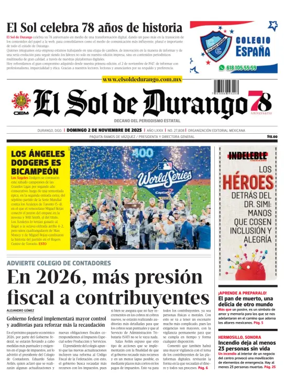 Cover of El Sol de Durango