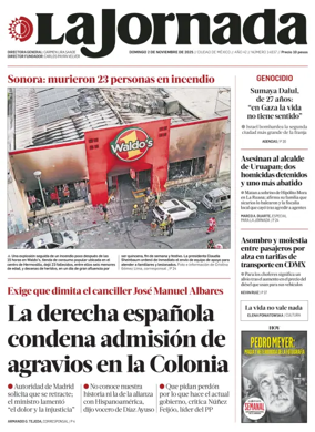Cover of La Jornada