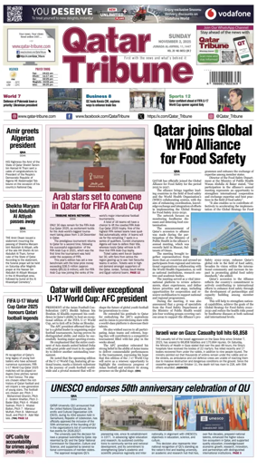 Cover of Qatar Tribune