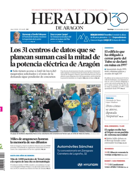 Cover of Heraldo de Aragón