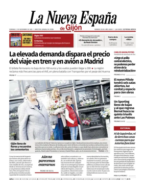 Cover of La Nueva España (Gijón)