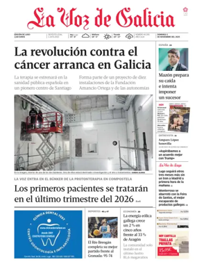 Cover of La Voz de Galicia (Lugo)