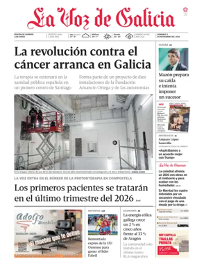 Cover of La Voz de Galicia (Ourense)
