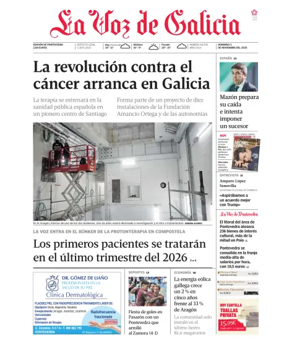 Cover of La Voz de Galicia (Pontevedra)
