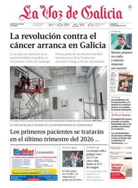 Cover of La Voz de Galicia (Santiago)