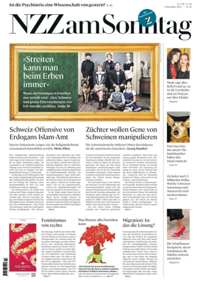 Cover of Neue Zurcher Zeitung Sunday