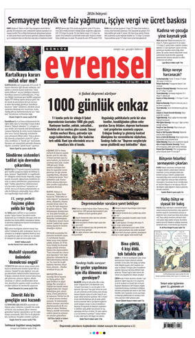 Cover of Evrensel Gazetesi