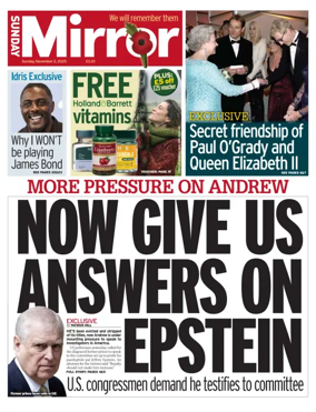 Cover of Sunday Mirror