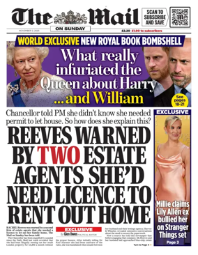 Cover of The Mail on Sunday