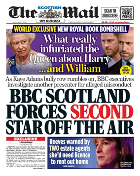 Cover of The Scottish Mail on Sunday