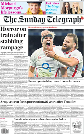 Cover of The Sunday Telegraph
