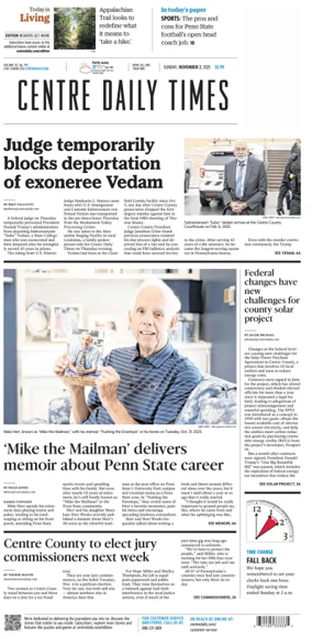 Cover of Centre Daily Times (Sunday)