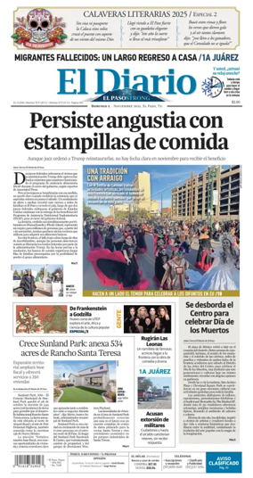 Cover of El Diario de El Paso