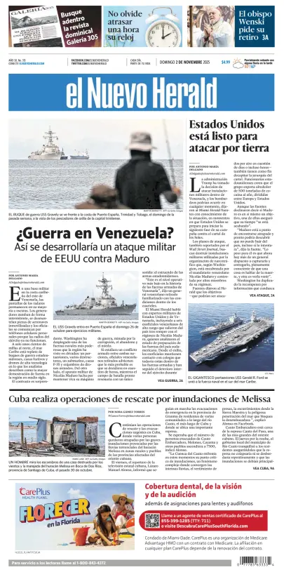 Cover of El Nuevo Herald (Sunday)