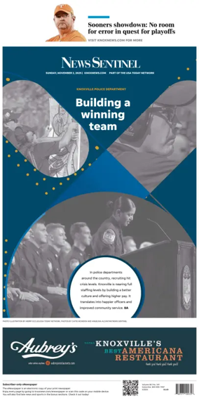 Cover of Knoxville News Sentinel