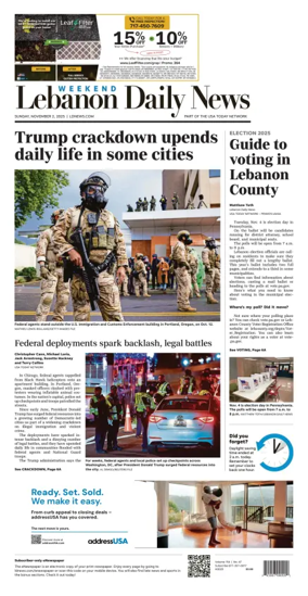 Cover of Lebanon Daily News