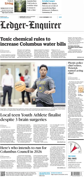 Cover of Ledger-Enquirer (Sunday)