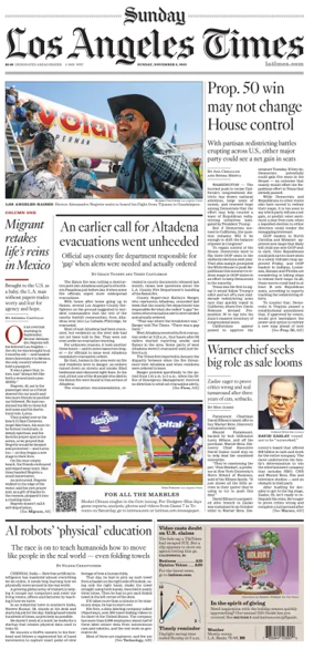 Cover of Los Angeles Times (Sunday)