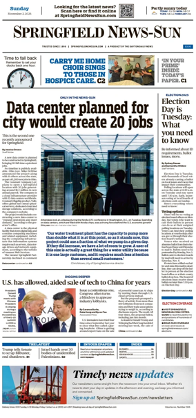 Cover of Springfield News-Sun